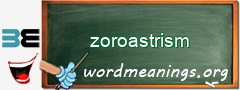 WordMeaning blackboard for zoroastrism